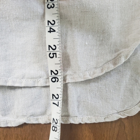 Chicos Women 100% Linen Shirt Size 0 US Small 3/4 Sleeve Minimalist Quiet Luxury - Picture 10 of 11